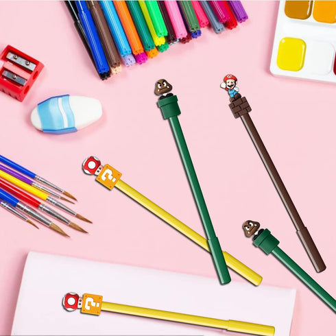 Mario Party Favors Gel Pens - Black, 24 Pieces...