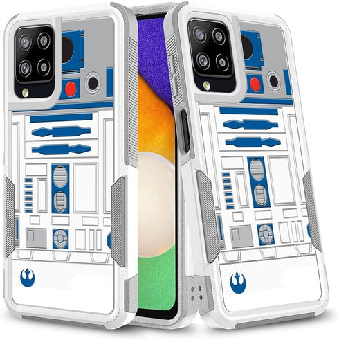 for Samsung Galaxy A42 5G, R2D2 Astromech Droid Robot Pattern Shock-Absorption Hard PC and Inner Silicone Hybrid Dual Layer Armor Defender Case fo...