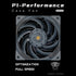 P1 Performance Black Computer Case Fans, LCP Polymer Material Cooling Fan,120mm CPU Fan PWM 2650RPM 92CFM 4.55mmH20 FDB Bearing, Suitable for PC C...