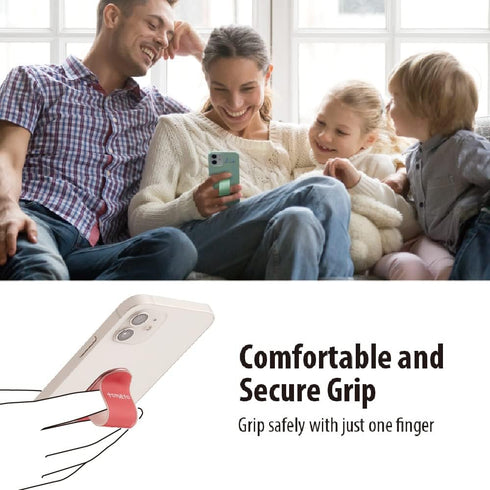 MOMO STICK Momostick Flatstick, Cell Phone Finger Grip Strap Holder for Hand, Cell Phone Stand, New Slim Finger Loop Selfie Grip Compatible with M...