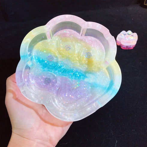 FineInno 3 Packs Cat Paw Resin Mold Jewelry Storage Box Silicone Molds Crystal Epoxy Mold Cute Casting Mold Earring Rings Organizer Case Container...