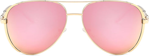 FEISEDY Retro Polarized Pilot Sunglasses for Women 70s Vintage Trendy Shades B4147...