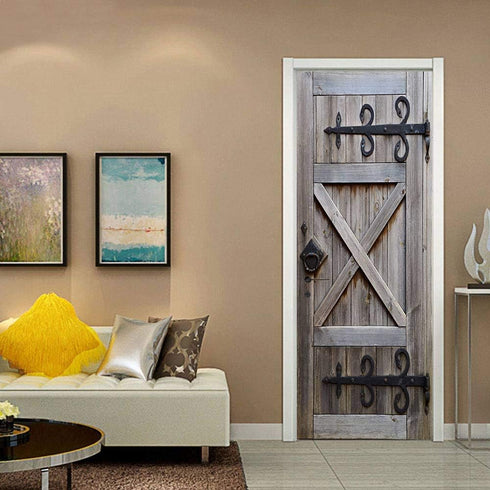 3D Door Sticker Wall Decals Mural Wallpaper, Waterproof and Moisture-Proof DIY Environmentally Friendly self-Adhesive PVC Door Decal, Used for Dor...