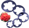 SK 5-Piece Peony Fondant Cutters Set Sugarcraft Modeling Tools Kit for Cake Decoration Black...