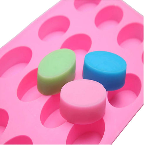 Oval Silicone Pudding Mold, Reusable Silicone DIY Mold Tins Case, Baking Cake Biscuit Cupcake Chocolate Pastry Candy Fondant Ice Cube For Wedding,...
