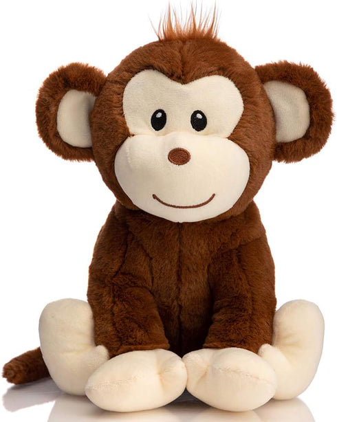 HollyHOME Plush Monkey Stuffed Animals Cute Monkey Toys Birthday Gifts for Kids 12 Inch Brown...