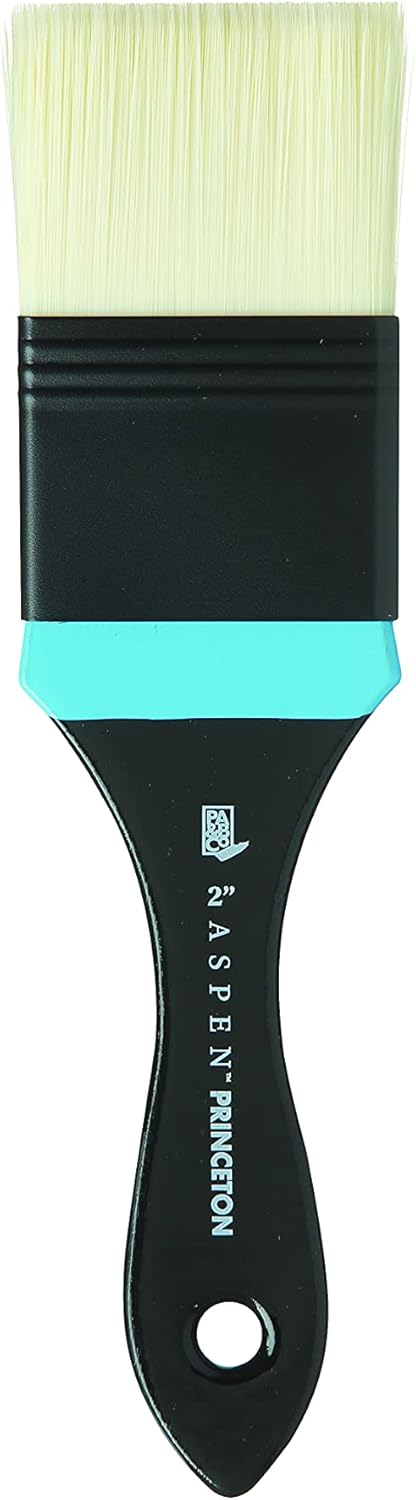 Princeton Aspen, Series 6500, Synthetic Paint Brush for Acrylics and Oils, Flat Mottler, 2 Inch...
