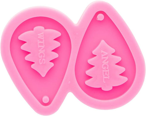 Super Glossy Christmas Tree Style Earring Silicone Molds Silicone Earring Mould Resin Earring Mold for DIY Epoxy Resin Jewelry Making Keychain Pen...