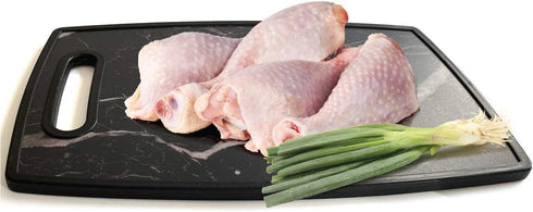Lily's Home Kitchen Cutting Board (2-Piece Set) with Handles and in Marble Finish. Non-Porous, Dishwasher Safe...