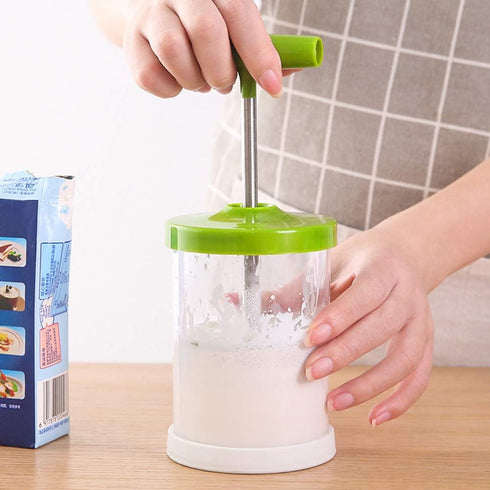 Manual Professional Whipping Cream Dispenser - Handheld DIY Whipped Cream Dispenser - Perfect Cream Whipper Maker for Gift,Lid,15-Ounce Capacity (...