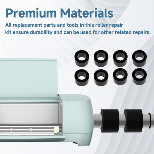 Rubber Roller Replacement Compatible with Cricut Maker/Maker 3, Mat Guide Rubbers for Cricut Repair Accessories (Rings Roller Set)...