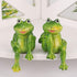 2PCS Frogs Statue Outdoor, 3 Inch Resin Garden Frogs Statue Outdoor Cute Frog Sculpture Frog Lawn Ornament for Pathway Yard Lawn Patio Decorations...