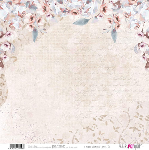 Papers For You - Scrapbooking Paper Kit in Portuguese | "A Day of Illusion Brown Haired Girl" Collection | Includes 12 Double Sided Papers with Va...