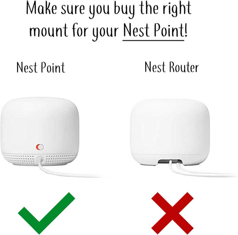 Nest WiFi Point Genie: The Simplest Lowest Profile Outlet Holder Mount for Google Nest WiFi Point | Reinforced Support | Great Sound | Open Access...