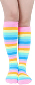 Benefeet Sox Womens Striped Knee High Socks Girls Funny Novelty Athletic Colorful Stripe Cute Stockings Tube Socks...