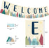 87Pcs Welcome Bulletin Board set Moving Mountains Bulletin Boarder Welcome Banner Classroom Decoration Paper Cutouts for School Supplies Wall Deco...