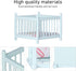 1:12 Scale Wooden Doll House Baby Bed DIY Miniature Doll House Mini Furniture Accessories with Mattress Square Bed Blue Children's Day Gift...