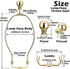 10 Inch Lamp Harp, Gold 2 Set Lamp Harps and Finial, Metal Lamp Shade Harp Holder, DIY Detachable Lampshade Bracket Adapter Hardware, Replacement ...