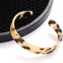 ARATLENCH Leopard Earrings Necklace Bracelet for Women Acrylic Circle Hoop Dangle Earring Long Disc Pendant Necklace Open Cuff Bangle Resin Cheeta...