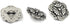 Bezelry 12 Pieces Gothic Flower Art Metal Shank Buttons 18mm (11/16 inch) (Antique Silver)...
