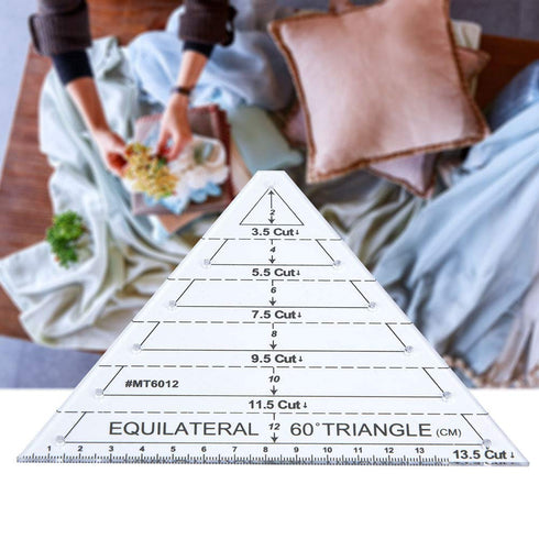 Fdit Light and Thin Acrylic Triangle Ruler, Easy to use Triangle Quilting Ruler, Clear Number for Home Kitchen...
