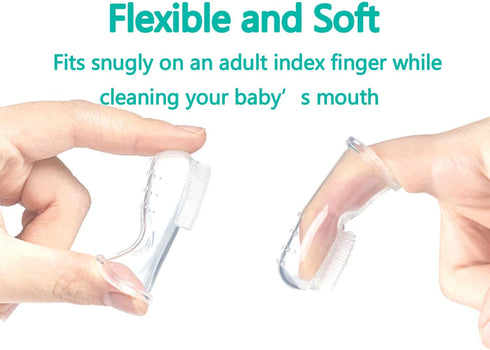 Baby Toothbrush Set, 6 Pcs Soft Infant Finger Toothbrush with 6 Boxes, Newborns Toddler Silicone Baby Tooth Brush 0-6 Months 6-12 Months...