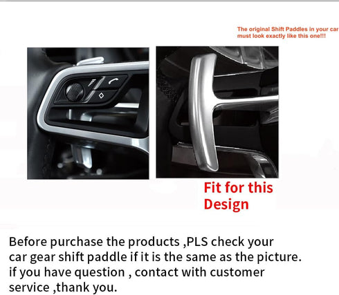 SANRILY Black Aluminum Steering Wheel Paddle Shifter Extension Fit for Porsche Panamera Macan Cayenne 911 718 918 Spyder Boxster,2018 Panamera(New...