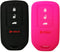 2Pcs Alegender Silicone Car Key Fob Case Cover Holder Shell for 2017 2018 2019 2020 2021 Honda Accord Sport EX EX-L Civic Si HRV HR-V EX Ridgeline...