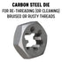 Drill America DWTHX3824LH 3/8"-24 Carbon Steel Left Hand (Reverse) Hex Rethreading Die, DWT Series...