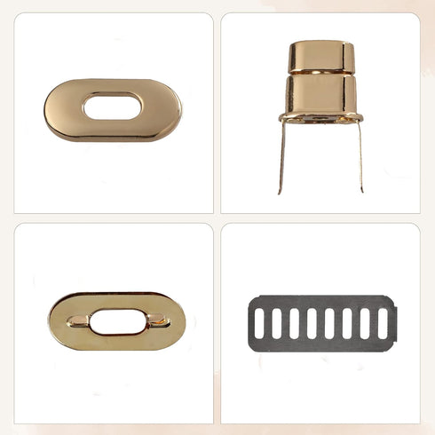 TXIN 15 Pieces Twist Lock Fastener Purse Turn Locks Clasp Bag Closure Metal Clip Hardware for DIY Handbag Craft Making Supplies(5 Colors)...