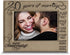 BELLA BUSTA-20 Years of Marriage-Months, Weeks, Days, Hours, Weeks, Minutes, Seconds-20th Anniversary- Engraved Leather Picture Frame (5 x 7 Horiz...