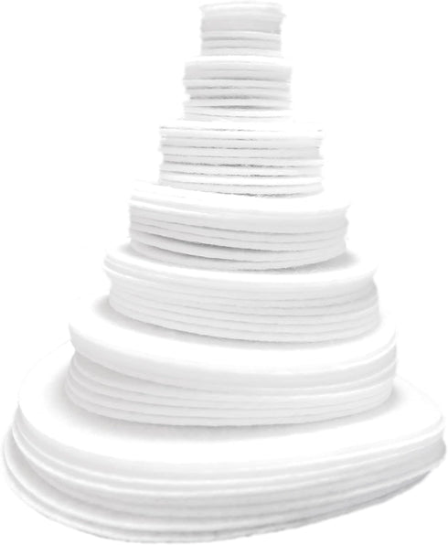 Playfully Ever After White Stiff Felt Circle (3/4 to 4 inch Mixed Size Pack - 54pc)...