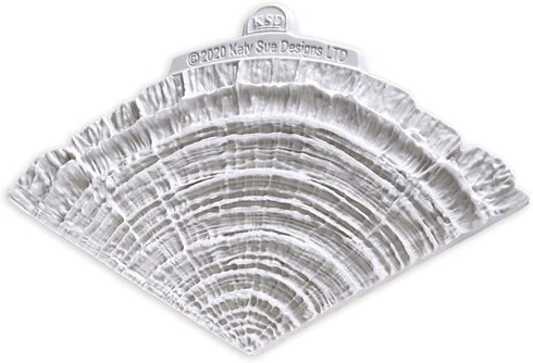 Flower Pro Large Log Slice Veiner Silicone Mold for Cake Decorating & Crafts. Makes 1/3 of a Circle Top for an 8 Inch Cake. For Fondant, Sugar Pas...