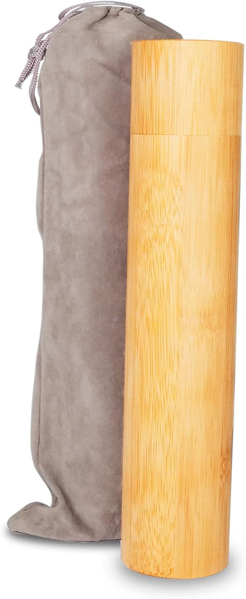 Small Bamboo Scattering Urn Tube for Human Ashes, 9’’X2’’ ECO & Biodegradable Friendly Mini Bamboo Spreading Cremation Tube Urn for Adult Male Fem...