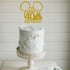 Mouse Inspired Castle Happy 40th Birthday Cake Topper, Cartoon Mouse Themed 40th Birthday Party Decorations, Gold Glitter...