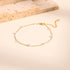 Ankle Bracelets for Women,Dainty Gold Anklet 14k Gold Plated Summer Pearl Anklets for Women Waterproof Non Tarnish Pearl Anklet Set Cute Beded Cha...