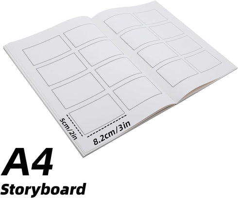 AMIEE ROSE Blank Comic Book Comic Sketch Notebook A4 Storyboard Notebook: Blank Storybook Sketchbook | Thumbnail Template Panels | Large Story Boa...