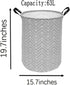 19.7 Inches Large Laundry Basket Waterproof Round Cotton Linen Collapsible Storage bin with Handles for Hamper Kids Room,Toy Storage(Geometric)...
