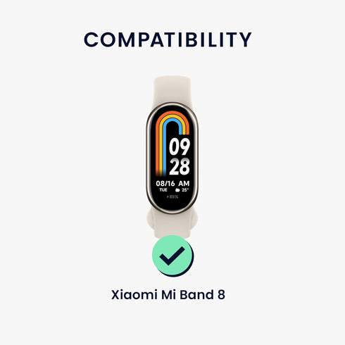 kwmobile Protective Film Compatible with Xiaomi Mi Band 8 Screen Protector - 2x Smart Watch Protector Anti-Fingerprint...