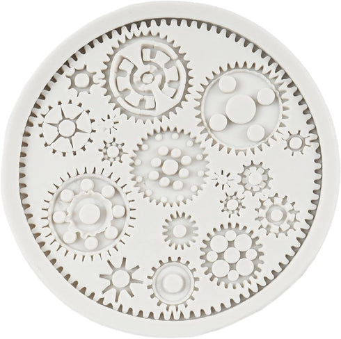 Steampunk Cogs Fondant Mold Gear Silicone Molds for Steampunk Cake Decoration Chocolate Candy Polymer Clay Gum Paste...