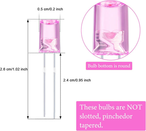 Mudder 60 Pcs LED 5mm Outdoor String Lights Replacement Bulbs Energy Efficient LED Patio Wire Light Set Connectable Home Decor Light Bulb for Wedd...