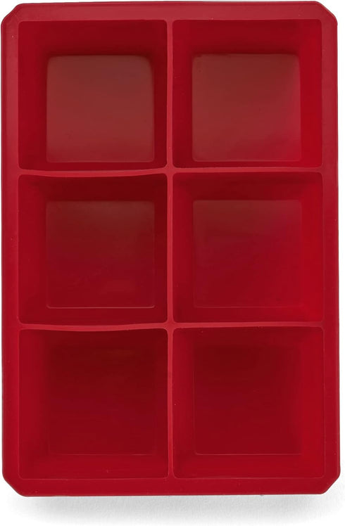 Houdini Large Cube Silicone Tray Ice Mold, 2 pack, RED, 5257595...