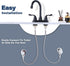 ARCORA Faucet Supply Lines, 24" Length Bathroom Kitchen Faucet Connector Braided Nylon Water Supply Line 3/8" Comp x 1/2" FIP 2Pcs (1 Pair)...