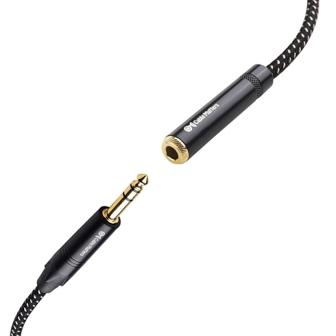 Cable Matters Braided 1/4 Inch Extension Cable 6 ft (1/4 TRS to 1/4 Inch Male to Female Cable)...