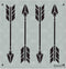 Stencil1 Arrows Wallpaper Pattern Stencil - Reusable Ideal for Card Making, Paper Crafts, Holiday Gift Making, Sturdy Art Projects - Decor on Wall...