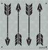 Stencil1 Arrows Wallpaper Pattern Stencil - Reusable Ideal for Card Making, Paper Crafts, Holiday Gift Making, Sturdy Art Projects - Decor on Wall...