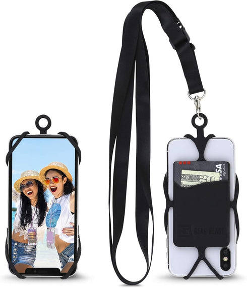 Gear Beast Universal Crossbody Pocket Cell Phone Lanyard Compatible with iPhone, Galaxy & Most Smartphones, Includes Phone Case Holder,Neck Strap ...