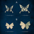 pinkblume Champagne Gold Butterfly Decoration 3D Wall Decals Metallic Art Sticker DIY Removable Decorative Paper Swallowtail Butterflies for Home ...