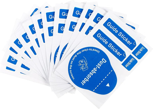 200pcs Glass Dusting Dedust Tempered Absorber Phone Removal Sticker/Laptop Computer Guide Touch Blue Cell Duster/Sticker, Sticker Cleaning Camera ...
