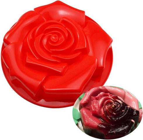 Cake Mould Silicone Silicone Mold Square Rose Cake Mould Big Family Cake Mould Used to Make Cakes Pizza Bread Baking Tools Bakeware Silicone Cake ...